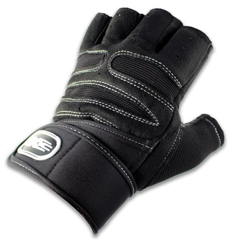 Manusi de antrenament Lerods pentru sala si fitness cu protectie palma, din material respirabil, culoare neagra, marime M Manusi de antrenament Lerods pentru sala si fitness cu protectie palma, din material respirabil, culoare neagra, marime M