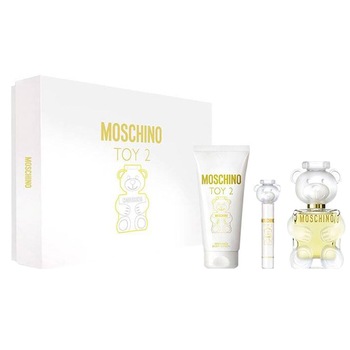 Set Moschino, Toy2, Femei: Apa de Parfum, 100 ml + Lotiune de corp, 200 ml + Apa de Parfum, 10 ml Set Moschino, Toy2, Femei: Apa de Parfum, 100 ml + Lotiune de corp, 200 ml + Apa de Parfum, 10 ml