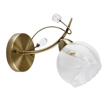 Aplica Interior Erste Flandra 1x60W Max E27 EL0034076 Culoare Alama si Alb Aplica Interior Erste Flandra 1x60W Max E27 EL0034076 Culoare Alama si Alb