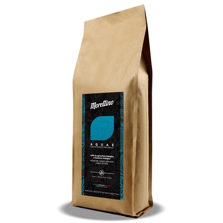 Cafea BIO decofeinizata boabe Aquae Morettino, 500 g