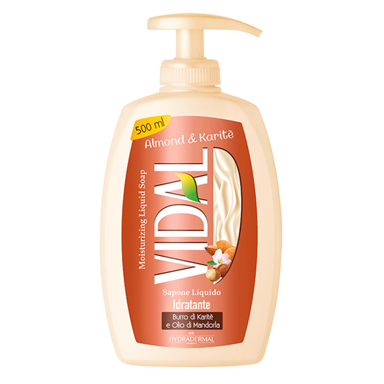 Sapun lichid hidratant Vidal Almond & Karite, 500ml