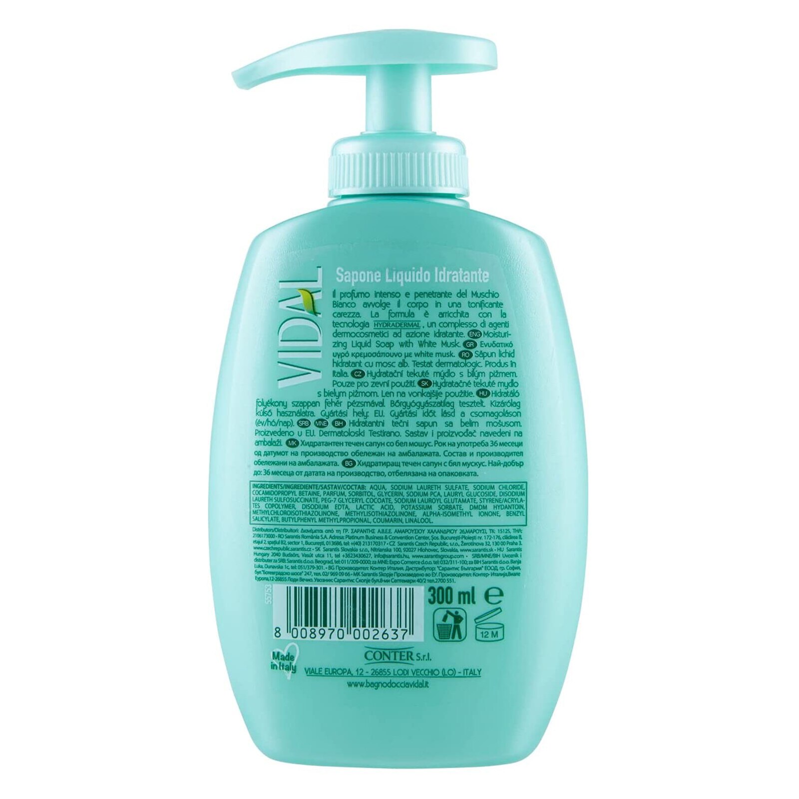 IRPot Duschschaum VIDAL MUSCHIO WEISS – 6 X 500 Ml – Belebend Für Sensible & Trockene Haut