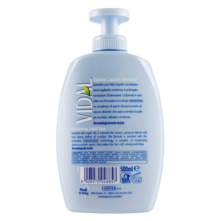 Sapun Lichid Sensitive Talco Vidal, 500ml