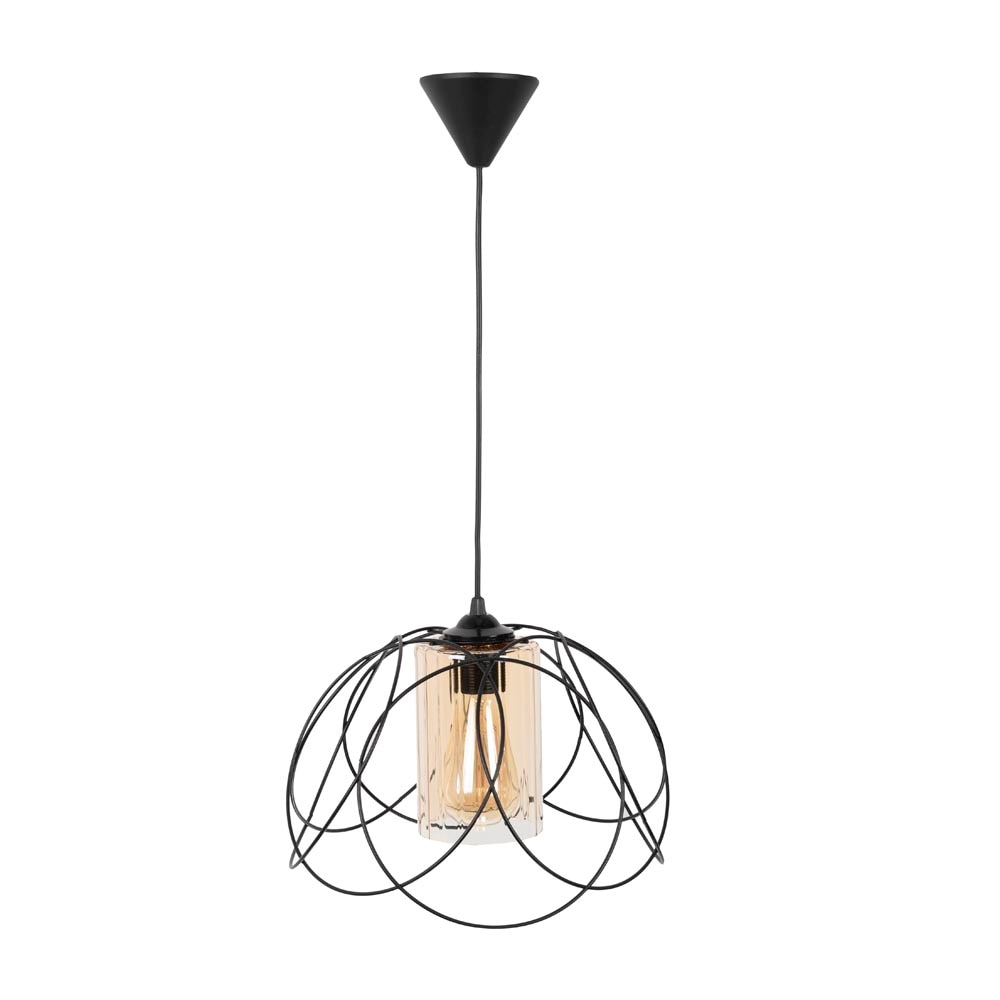 Pendul Leylak Negru 1xE27 60W, FST60246