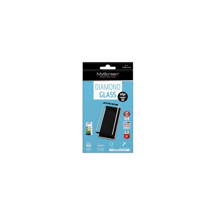 MyScreen Diamond Glass Edge 3D full cover, íves edzett üveg OnePlus 8 5G készülékhez, fekete