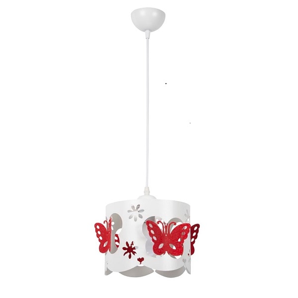 Pendul Interior Erste Butterflies 1x60W Max E27 EL0060255 Culoare Rosu