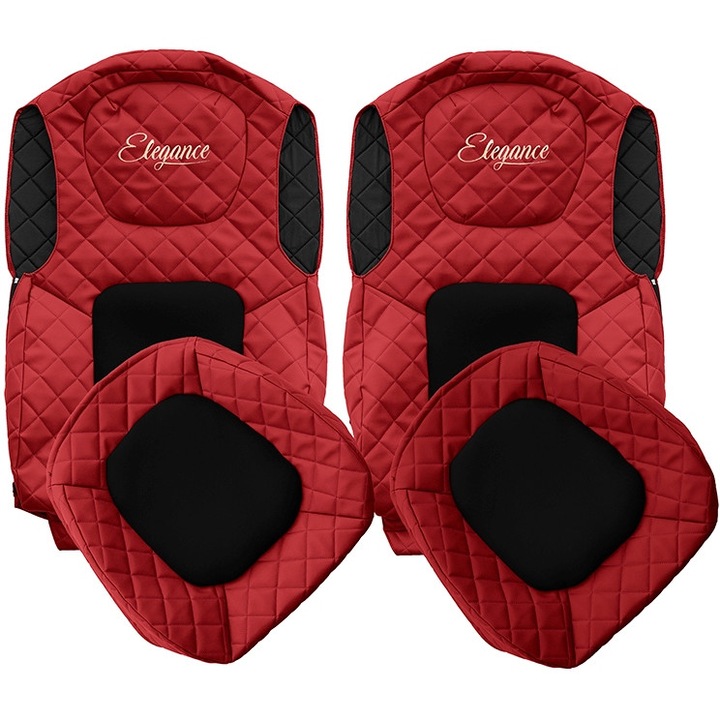 Set 2 huse scaun camion Ford F-Max din 2018 Rosu