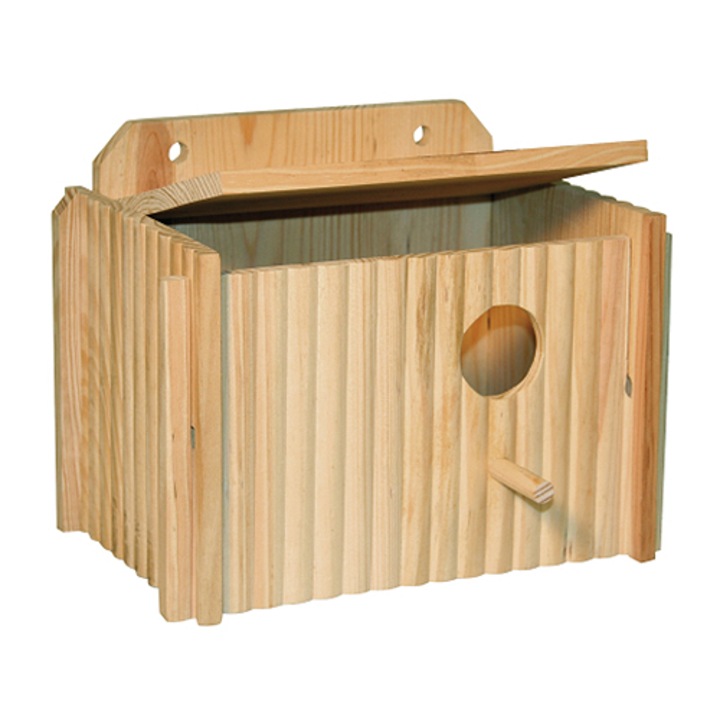 Cuibar din lemn pentru pasari, Kerbl 21x13x13 cm