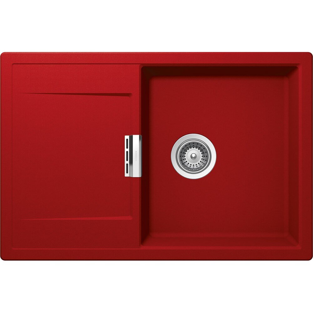 Chiuveta granit Schock Mono D-100 Rosu Cristadur 765 x 510 mm, adancime cuva 195 mm, reversibila, montare pe blat