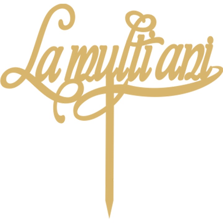 Mini Cake Topper, CRC Studio, Happy Birthday модел 2, 10 см, комплект от 12 бр.