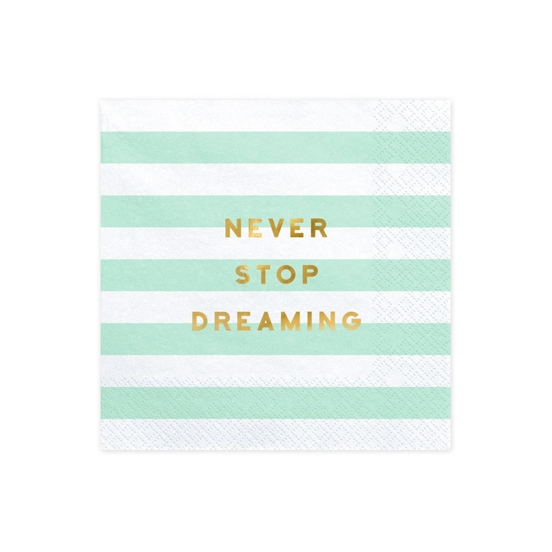 Set 20 Servetele Never Stop Dreaming, 33x33 cm