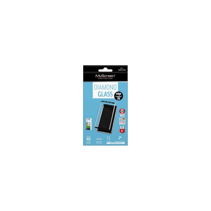 Myscreen DIAMOND GLASS edge 3D edzett üveg Samsung Galaxy S8 Plus (SM-G955) készülékhez (full cover, íves), fekete