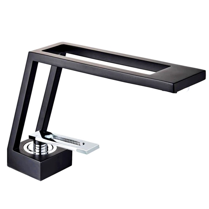 OEM Mosdó csaptelep, matt fekete / króm