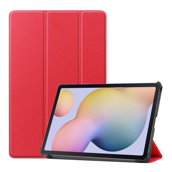 Tablet tok, kompatibilis, Samsung Galaxy Tab S8 LTE (SM-X706) / Galaxy Tab S8 WIFI (SM-X700) / Galaxy Tab S7 WIFI (SM-T870) Gigapack tok álló, bőr hatású (aktív flip, oldalra nyíló, trifold, asztali tartó) piros, gigapack csomagolás