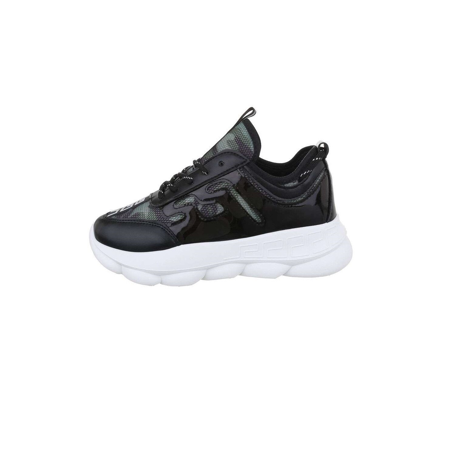 Pantofi sport dama, WEIDE, piele ecologica, negru/alb, 36 EU