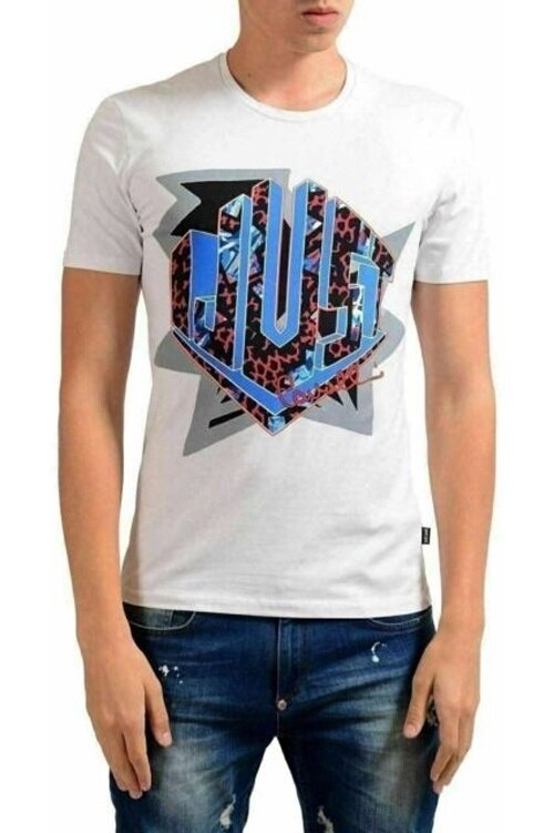 Tricou Barbati Just Cavalli Graphic S03GC0366N20543100, Alb