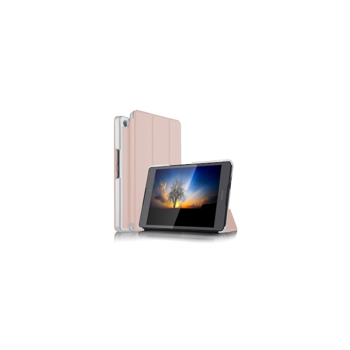 Gigapack Trifold álló bőr tablet tok Asus ZenPad 3 (8,0) készülékhez, rózsaszín