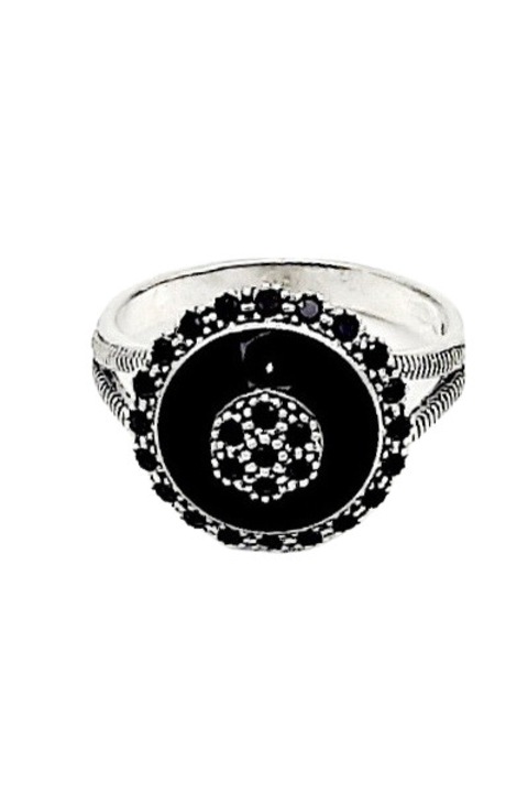 Inel Argint 925 Alina cu email negru