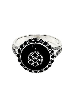 Inele negru m17, Argintiu/Negru, 57 Inele negru m17, Argintiu/Negru, 57