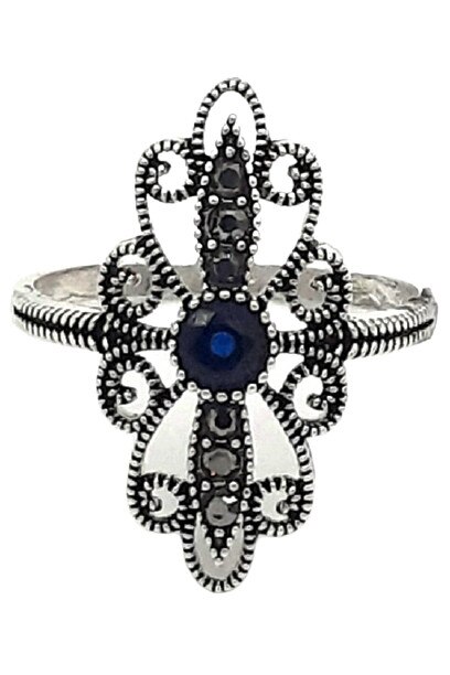 Inele albastru m17, Argintiu/Albastru, 57