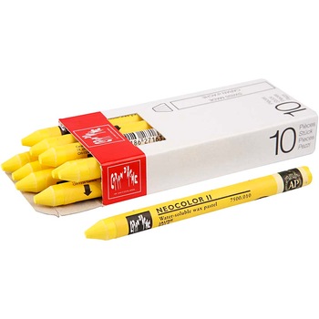 Set 10 creioane cerate, Caran d'Ache, Neocolor II, 10 cm, Galben Set 10 creioane cerate, Caran d'Ache, Neocolor II, 10 cm, Galben