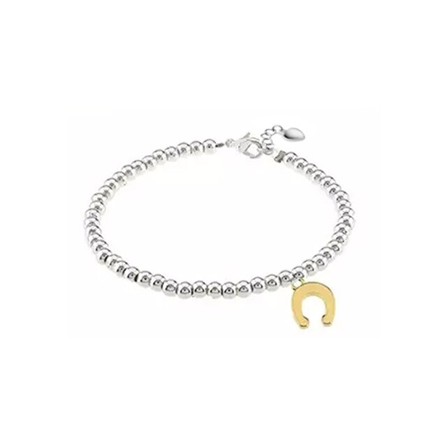 Bratara dama, argintie, 22 cm lungime