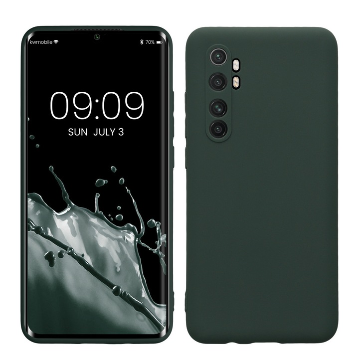 Telefontok a Xiaomi Mi Note 10 Lite-hoz, szilikon, zöld, 52443.169