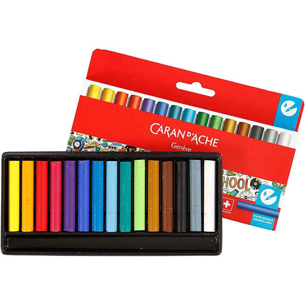Set 15 creioane cerate, Caran d'Ache, Neocolor II, 5 cm, Multicolor