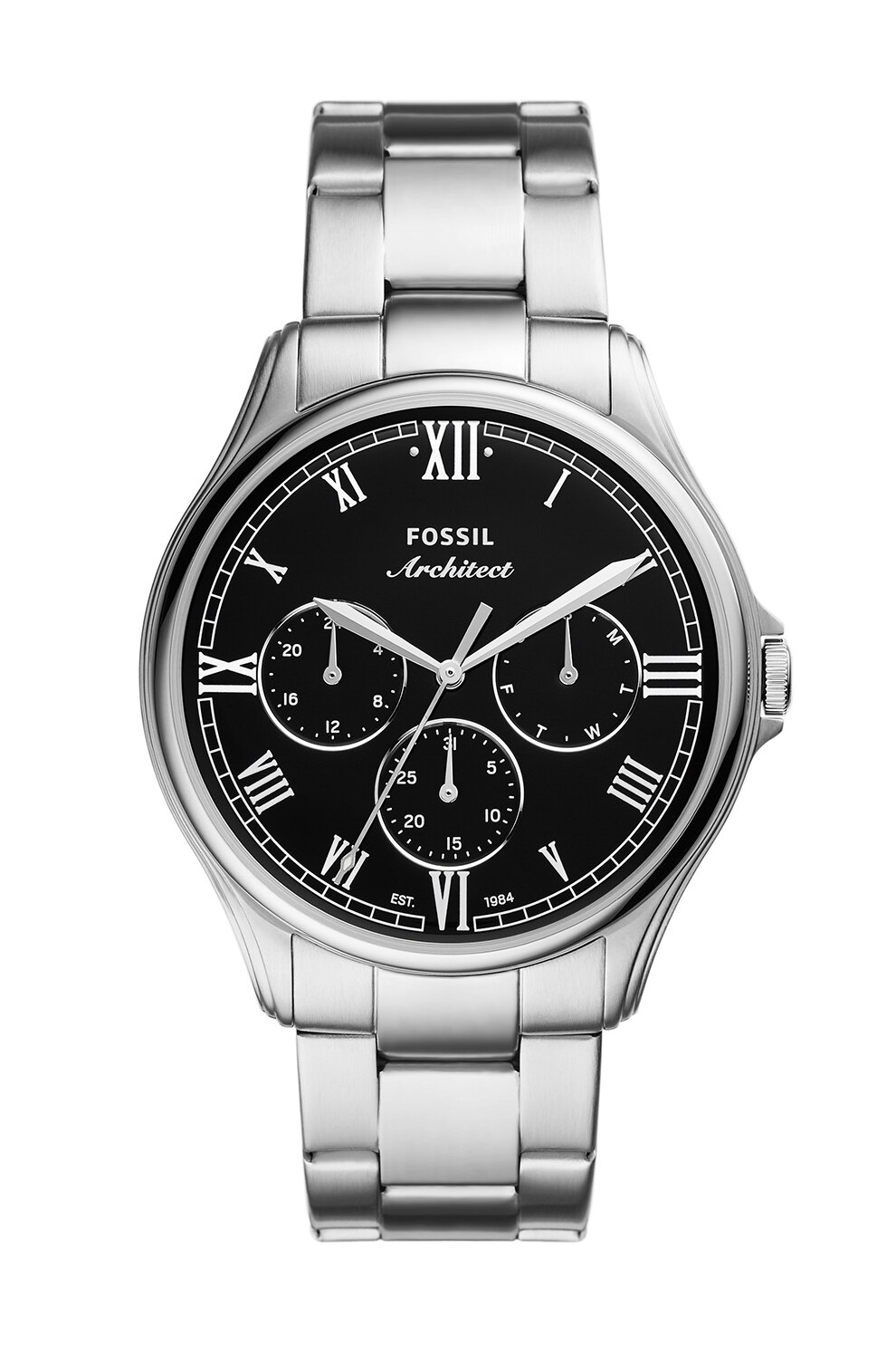 Fossil, Ceas cu functii multiple, in doua nuante, Argintiu