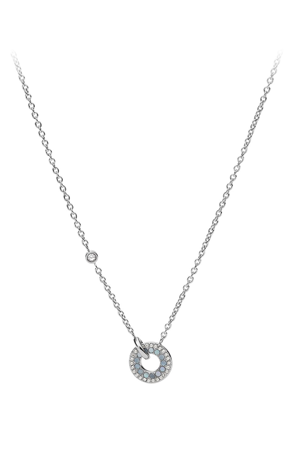 Fossil, Colier de lant cu pandantive circulare, Argintiu