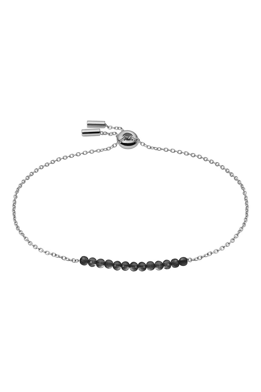 Fossil, Bratara cu nod glisant si margle semi-pretioase, Argintiu