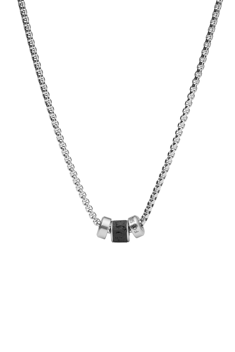 Fossil, Colier din otel inoxidabil, Argintiu