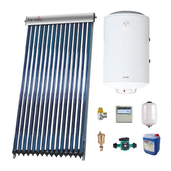 Pachet Economic Sistem solar presurizat, panou Fornello 10 Tuburi Heat Pipe, boiler termoelectric tanc in tanc cu rezistenta electrica Fornello 100 litri, pompa 25-60, controller, vas expansiune, antigel, supapa 1/2, aerisitor 1/2 Pachet Economic Sistem solar presurizat, panou Fornello 10 Tuburi Heat Pipe, boiler termoelectric tanc in tanc cu rezistenta electrica Fornello 100 litri, pompa 25-60, controller, vas expansiune, antigel, supapa 1/2, aerisitor 1/2