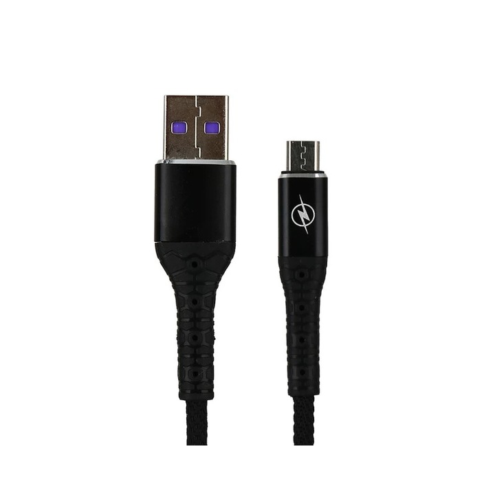 Cablu de date si pentru incarcare MICRO USB, Tescomak, XY-0714-ALBASTRU