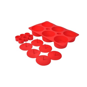 Forma de silicon pentru prajituri, rosu, 28 x 19 cm, T2872B Forma de silicon pentru prajituri, rosu, 28 x 19 cm, T2872B