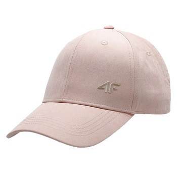 Sapca cu logo, bumbac, 4F, masura M, roz pudra Sapca cu logo, bumbac, 4F, masura M, roz pudra