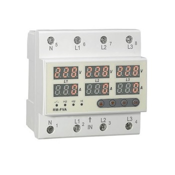 Releu trifazic Klass, RM-FVA 63A/4M, protectie supratensiune si suprasarcina, digital/reglabil Releu trifazic Klass, RM-FVA 63A/4M, protectie supratensiune si suprasarcina, digital/reglabil