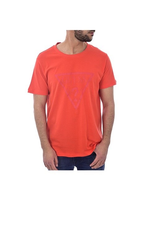 Tricou , Guess, Regular fit , Portocaliu, Portocaliu