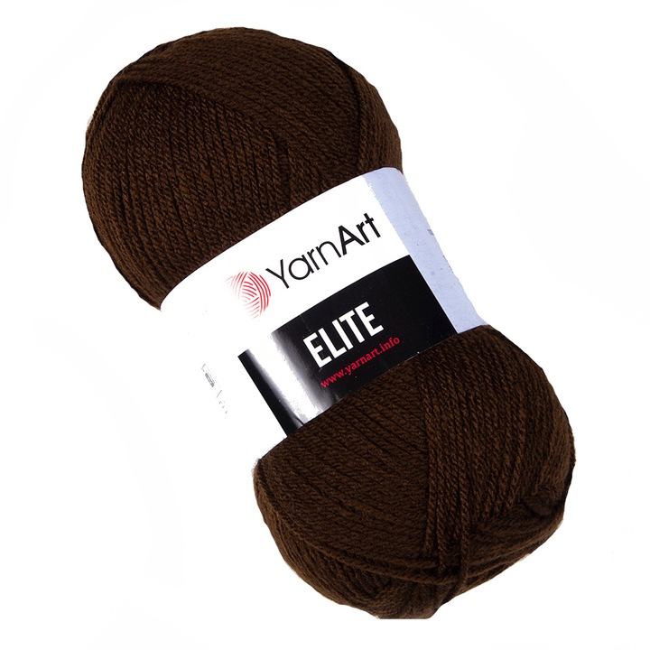 Fir Textil Yarn Art Elite 05 pentru crosetat si tricotat, acril, maro, 300 m