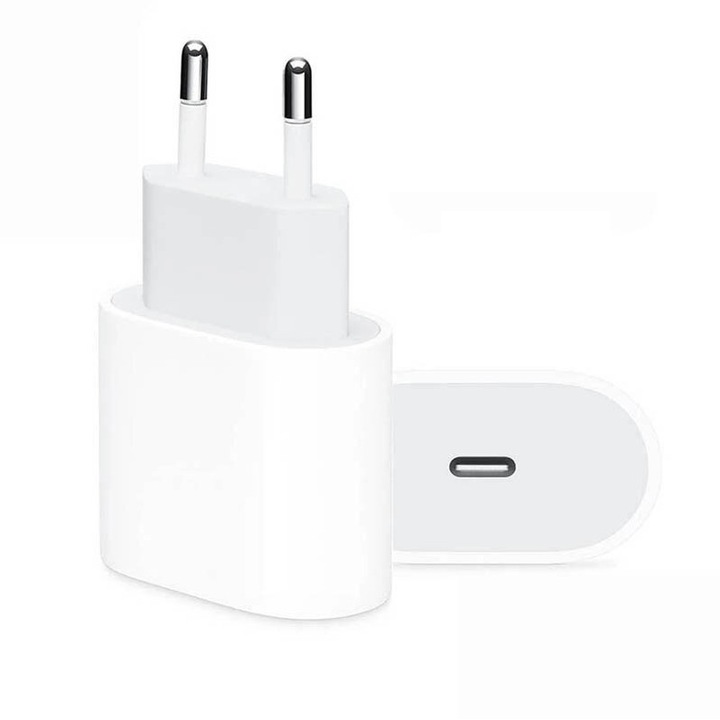 Комплект за iPad, iPhone, Adapter, USB-C, Lightning, 20W, 2 в 1: Зарядно, Кабел