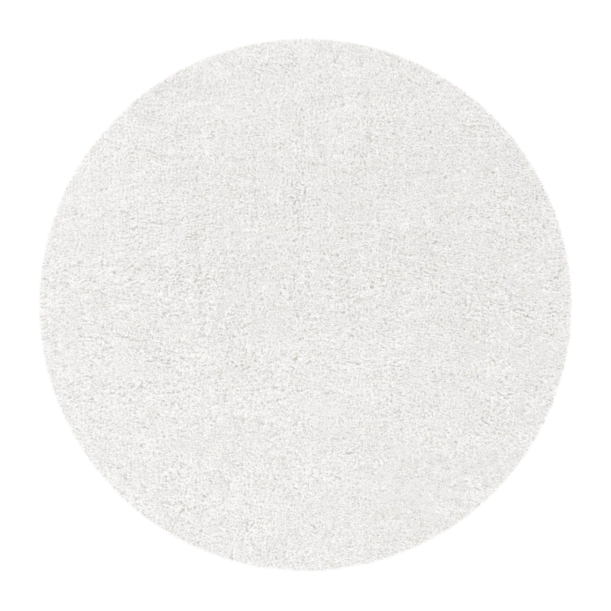 Covor de plus, Family Fabrics, Rotund, 160 cm, Alb