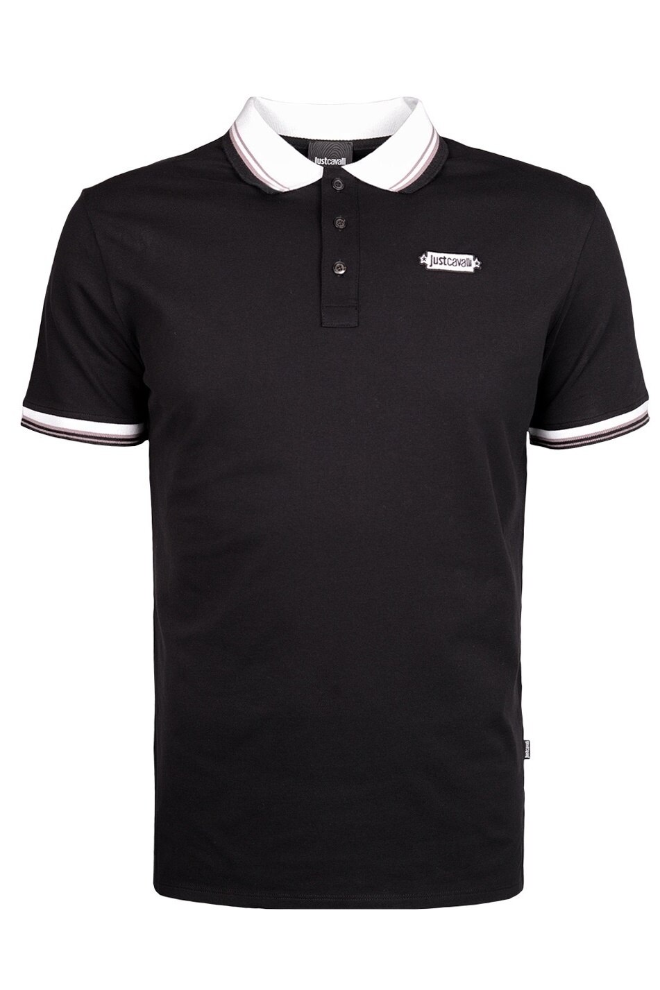 Tricou polo JUST CAVALLI , S01GC0452 , negru , L