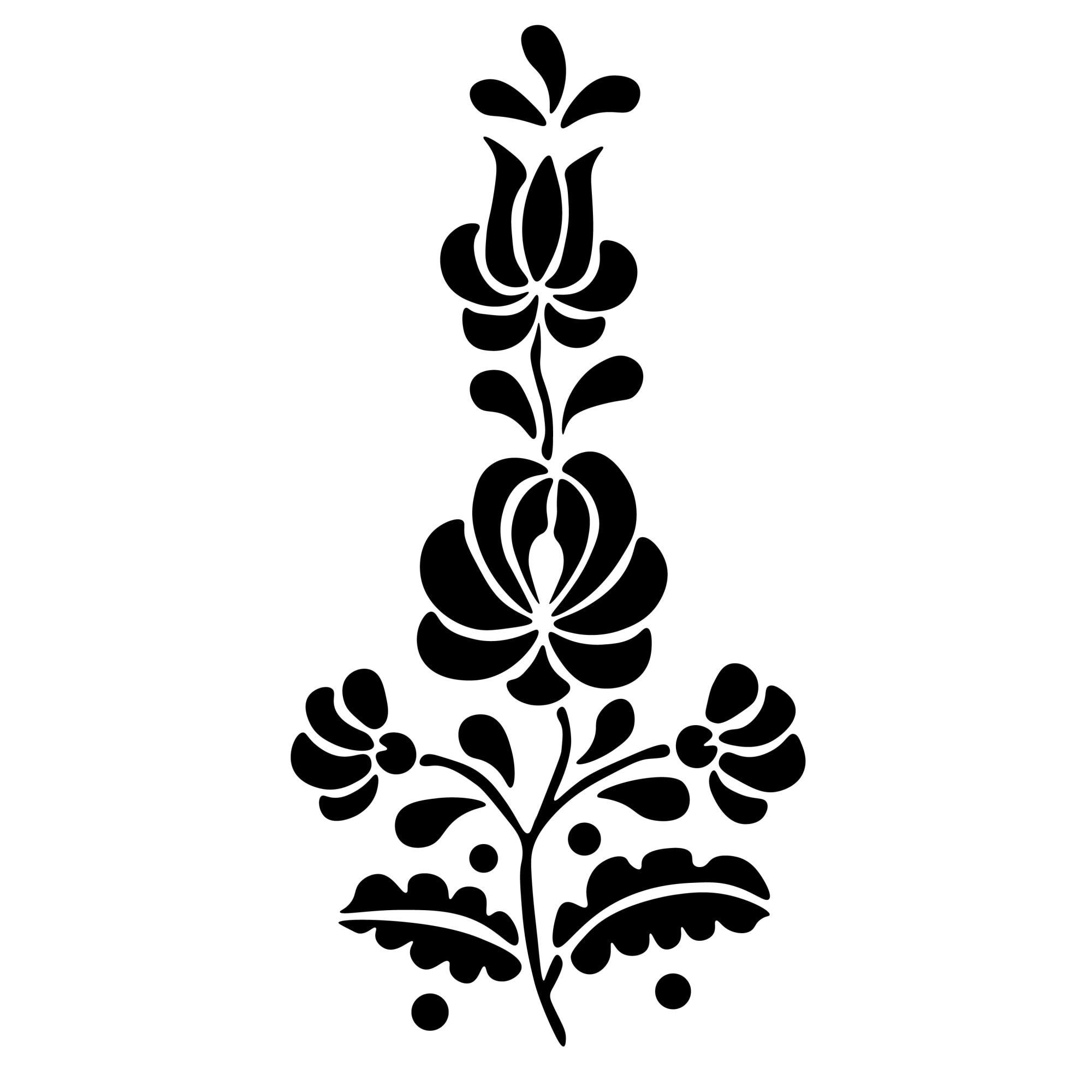 Sablon decorativ XS Risign Folk,10x21cm, reutilizabil, plastic