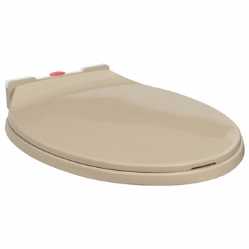 Capac de WC cu inchidere silentioasa cu balamale cu eliberare rapida, vidaXL, Polipropilena, 46 x 34 cm, Bej Capac de WC cu inchidere silentioasa cu balamale cu eliberare rapida, vidaXL, Polipropilena, 46 x 34 cm, Bej