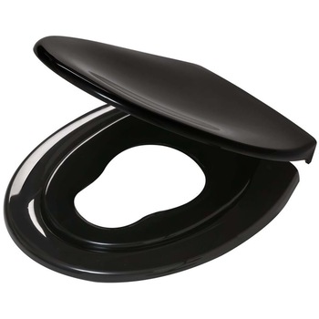 Capac de WC cu capac reductor pentru copii, Tiger, Plastic, 37.1 x 44.7 x 5 cm, Negru Capac de WC cu capac reductor pentru copii, Tiger, Plastic, 37.1 x 44.7 x 5 cm, Negru