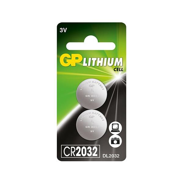 Baterii GP Lithium CELL CR2032, 3.0V, blister 2pcs