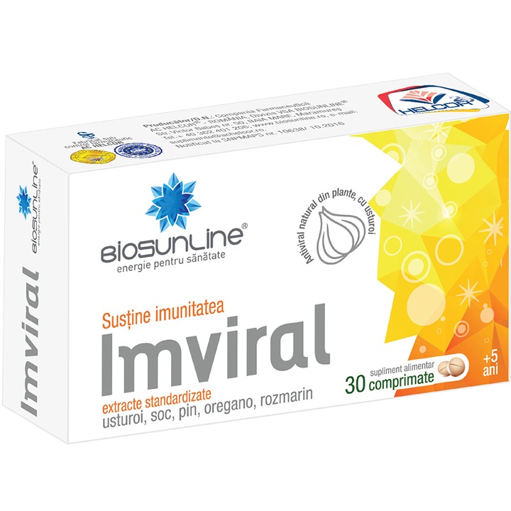 Хранителна добавка Imviral, BioSunLine, 30 таблeтки