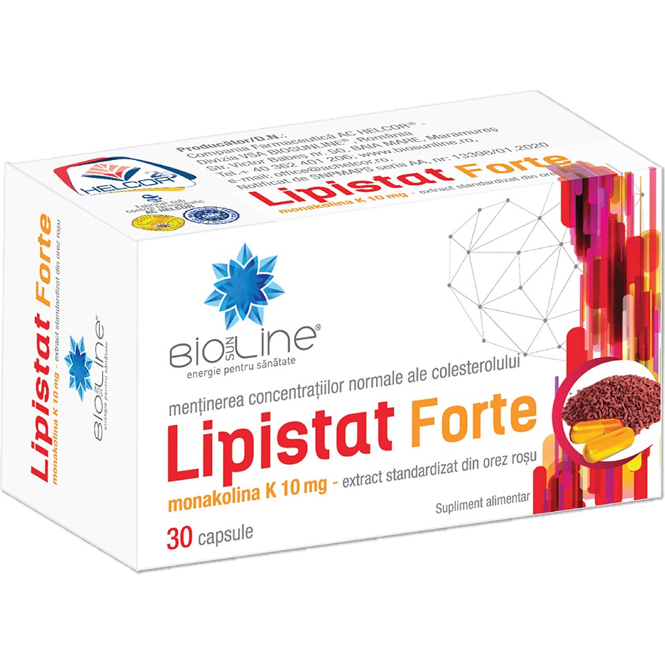 Supliment alimentar Lipistat Forte, BioSunLine, 30 capsule
