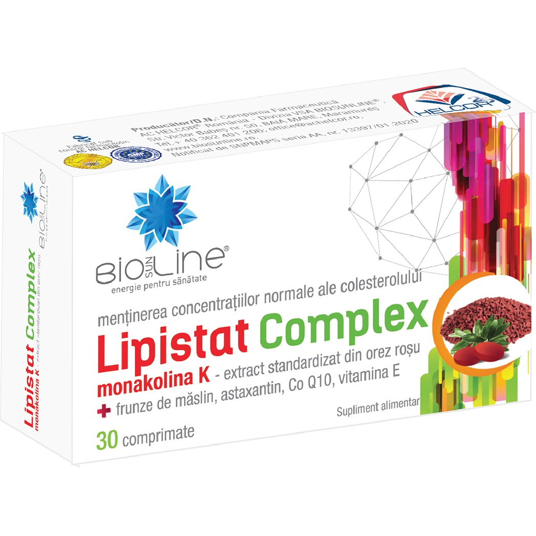 Supliment alimentar Lipistat Complex, BioSunLine, 30 comprimate
