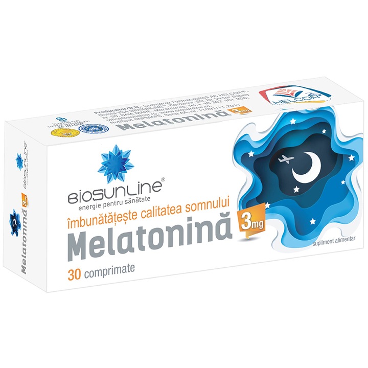 Supliment alimentar Melatonina 3 mg, BioSunLine, 30 comprimate